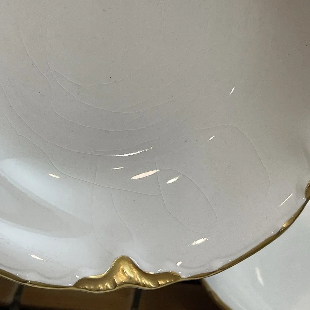 Vintage Johnson Brothers Chantilly Gold Gild Fruit Bowl Set of 5 England READ